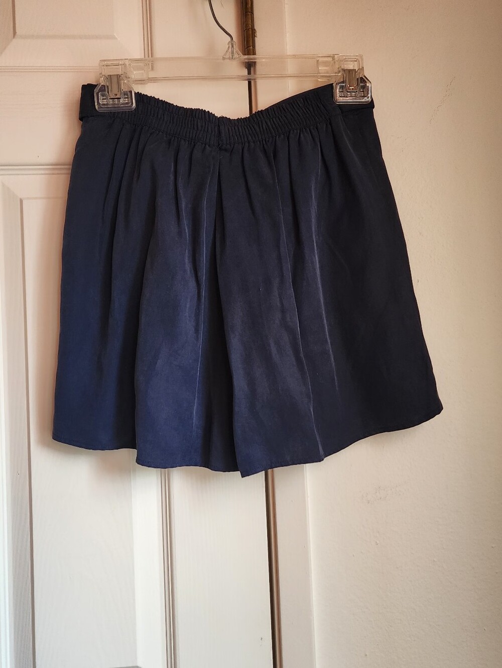BCBG Navy Tie-Waist Women's Shorts - Picture 2 of 4